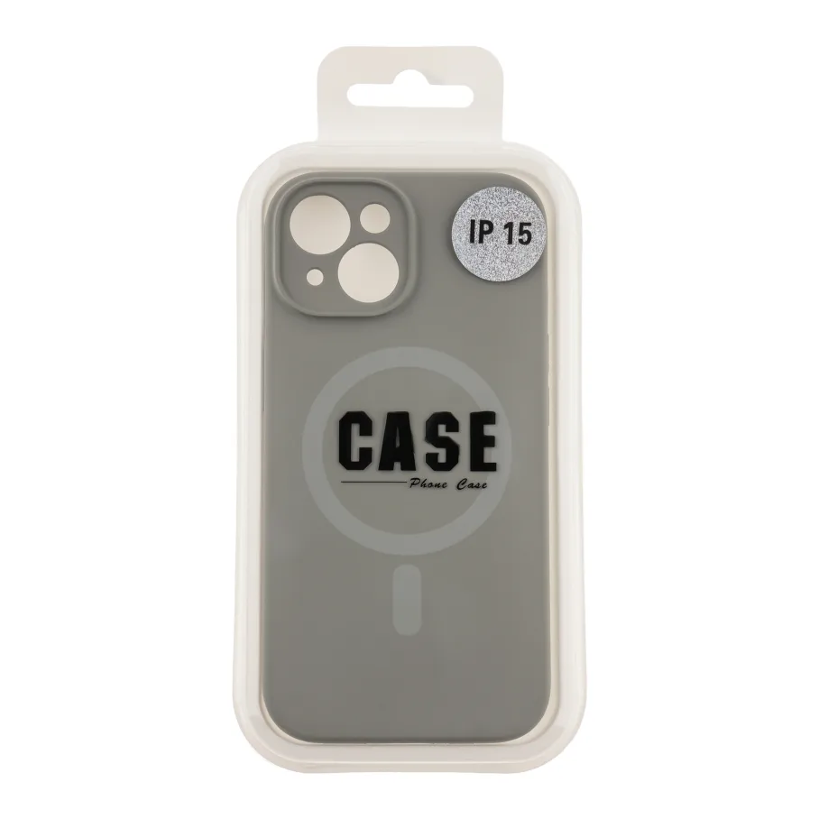 Чохол Glow Silicone Case Full Camera with Magsafe для iPhone 15 Titanium Grey