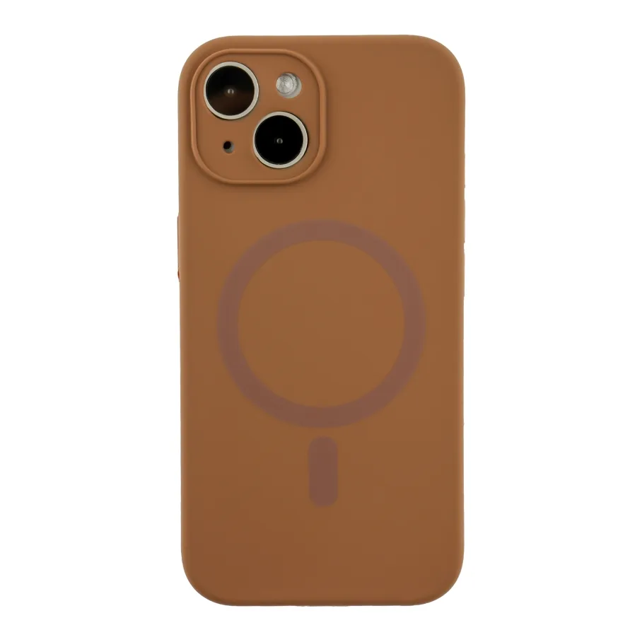 Чохол Glow Silicone Case Full Camera with Magsafe для iPhone 15 New Brown