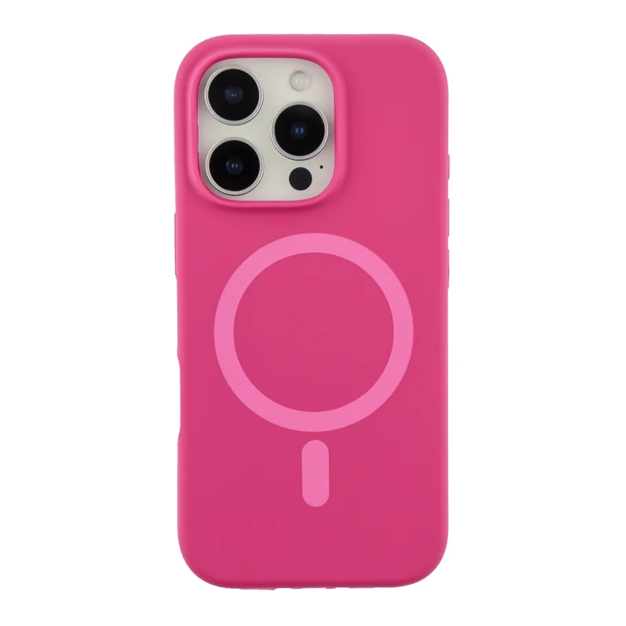 Чохол Glow Silicone Case with Magsafe для iPhone 16 Pro Manyue Red