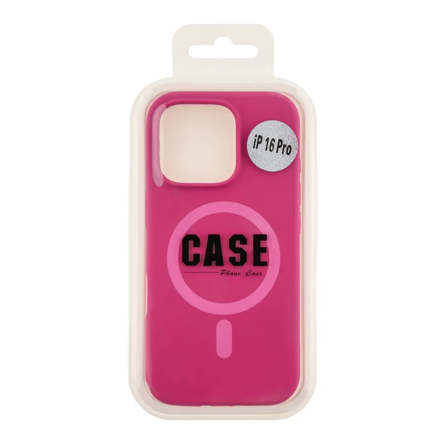 Чохол Glow Silicone Case with Magsafe для iPhone 16 Pro Manyue Red