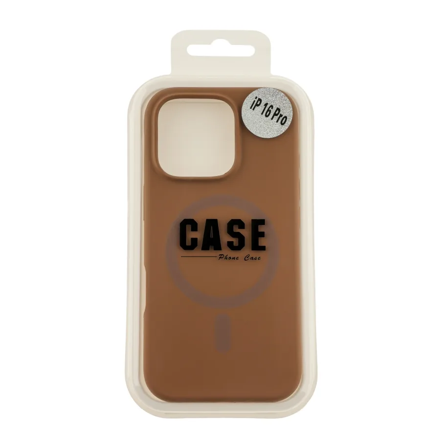 Чохол Glow Silicone Case with Magsafe для iPhone 16 Pro New Brown