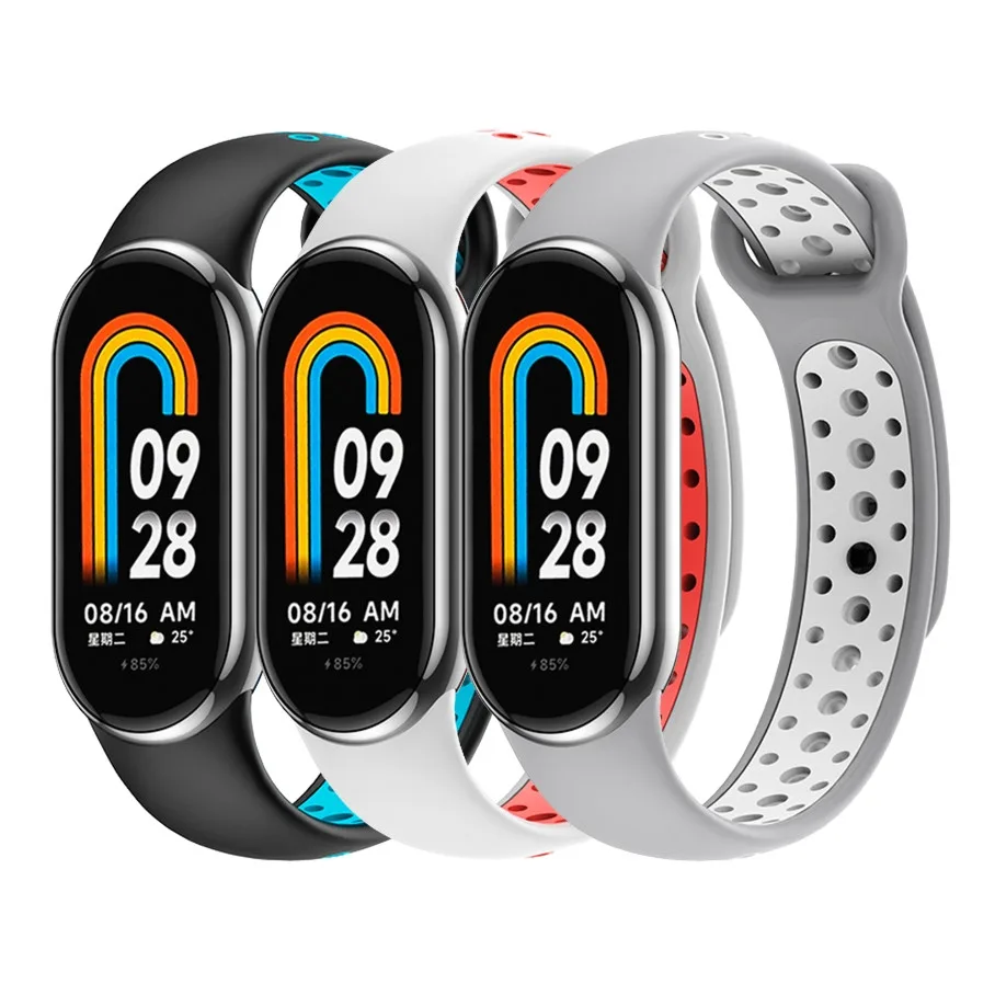 Ремінець для Xiaomi Mi Band 8/9/10 N Sport Grey/White