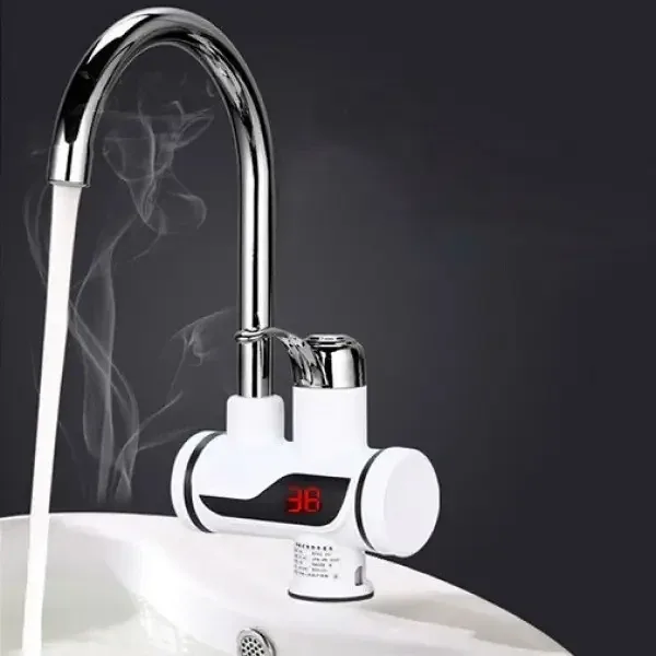 Проточний водонагрівач з LCD екраном Delimano, водонагрівач, кран.