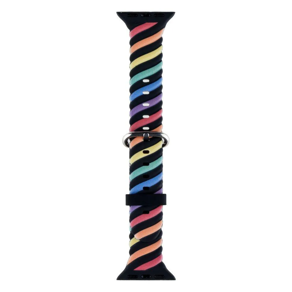 Ремінець Colour Bar для Apple Watch 38/40/41 mm Колір 8, Чорно-бузковий