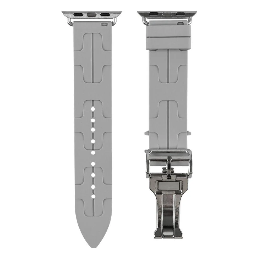 Ремінець для Apple Watch Hermes 42/44/45/49 mm Колір Cloud Grey