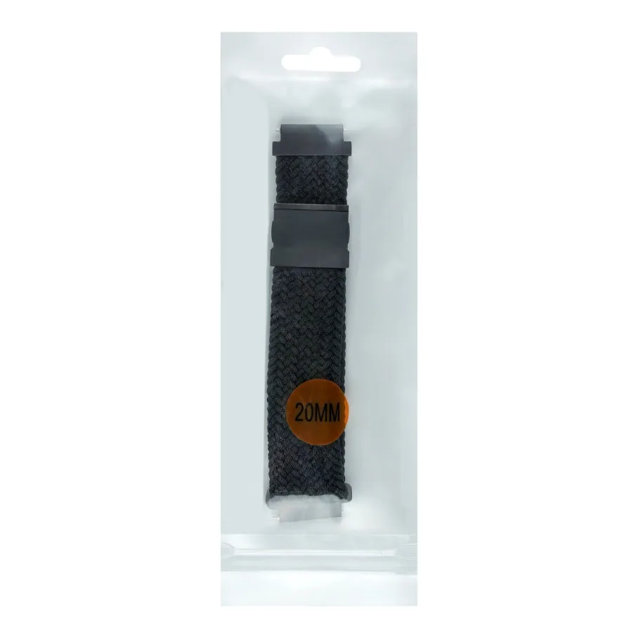 РемінецьУниверс 20mm Elastic Adjustment для Samsung/Amazfit/Huawei Black