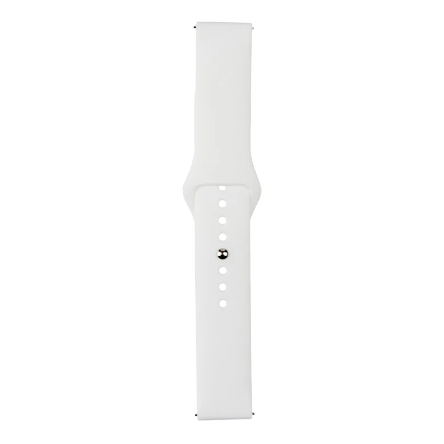 Ремінець Универс 20mm Silicone Original Button Design для Samsung/Amazfit/Huawei White