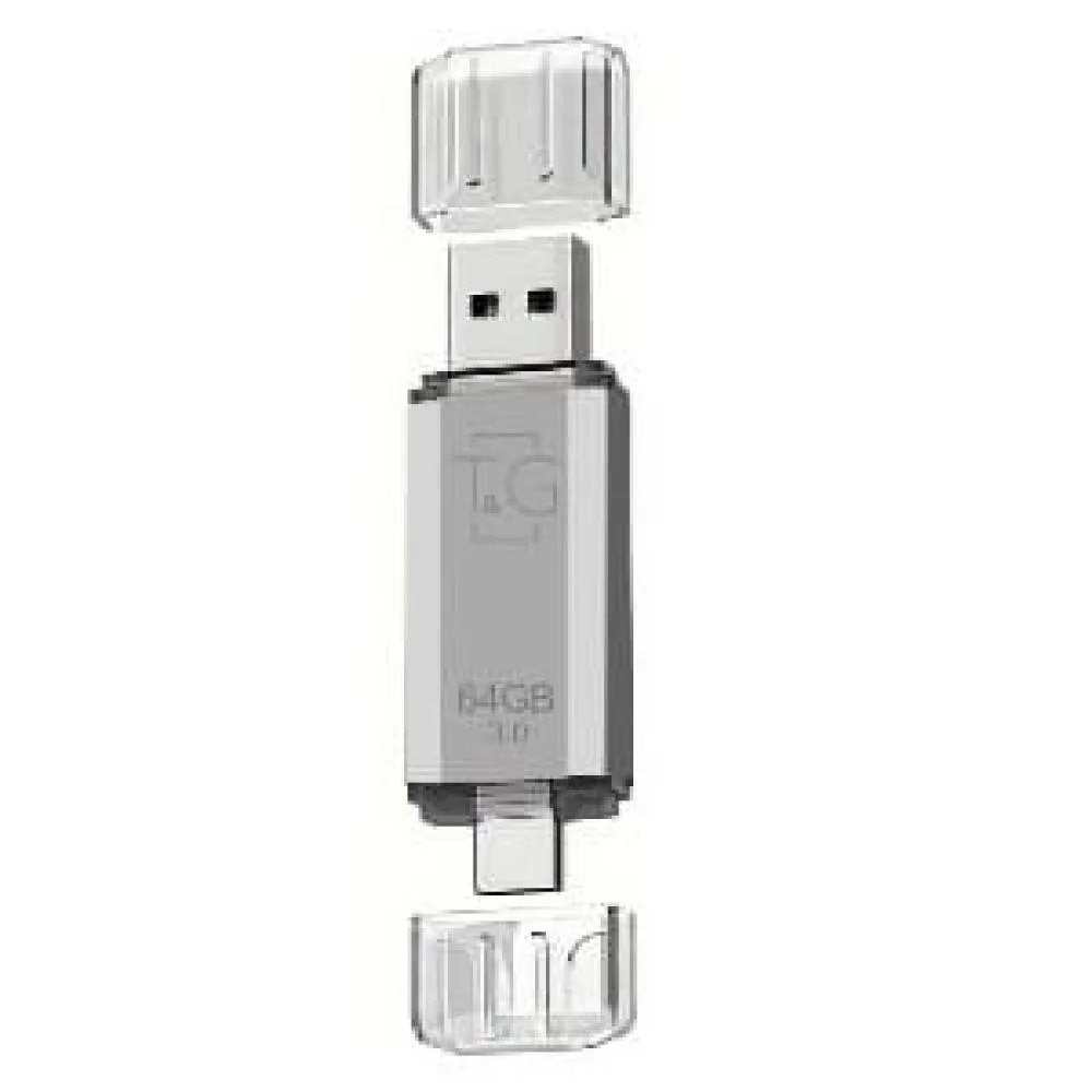 USB Flash Drive 3.0 T&G 64gb USB/Type C 009 Срібло