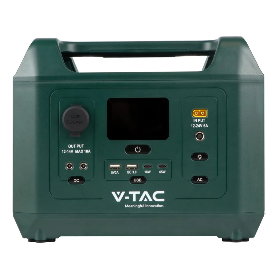 Зарядна Станція Power Station V-TAC VT-606N, 600W(700W peak), 576Wh, QC 18W, PD 65W, DC, LiFePO4 EU
