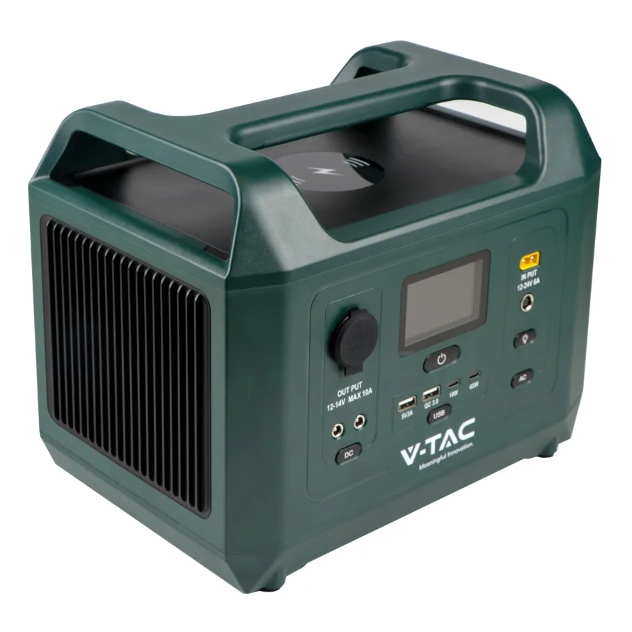 Зарядна Станція Power Station V-TAC VT-606N, 600W(700W peak), 576Wh, QC 18W, PD 65W, DC, LiFePO4 EU