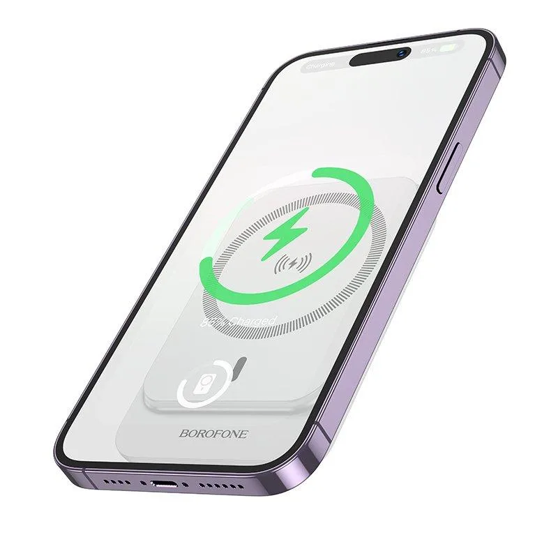 Універсальна Мобільна Батарея Power Bank Borofone BJ63 Nimble PD20W magnetic 5000mAh Бiлий
