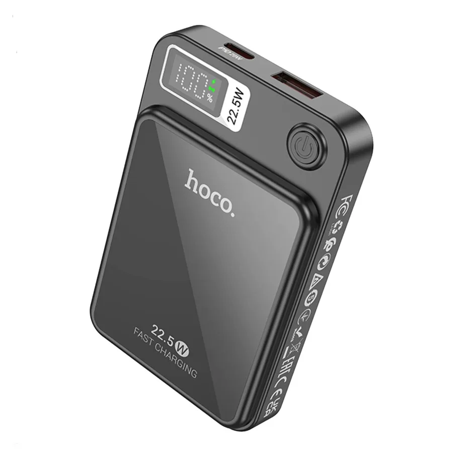 Універсальна Мобільна Батарея Power Bank Hoco DB40 River magnetic Wireless charging 5000mAh Чорний