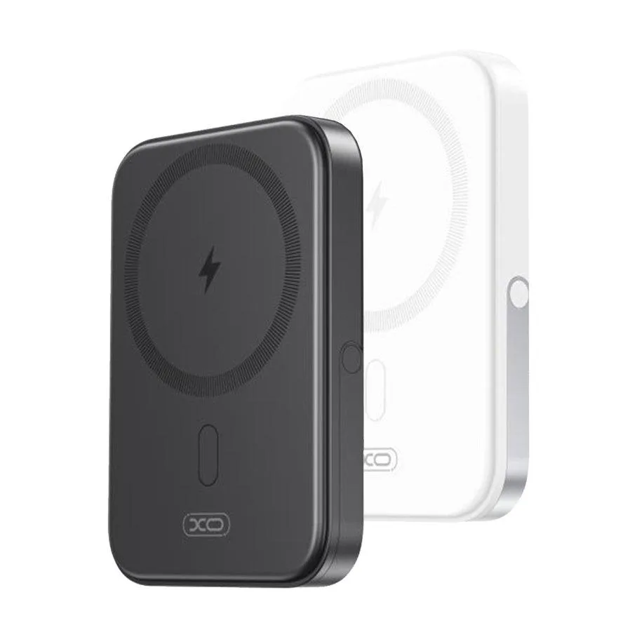 Універсальна Мобільна Батарея Power Bank XO PR242 PD20W Magnetic wireless 15W Type-C with U-shaped holder 5000mAh Чорний