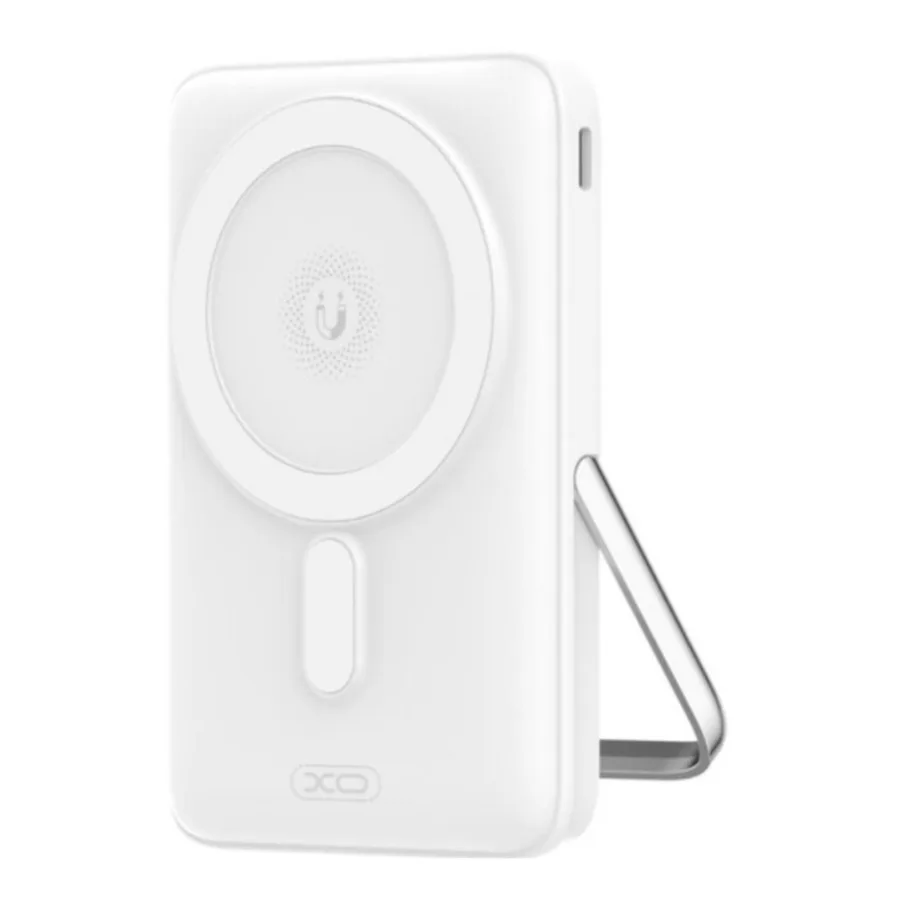 Універсальна Мобільна Батарея Power Bank XO PR233 PD30W Magnetic wireless 15W Type-C with U-shaped holder 10000mAh Білий