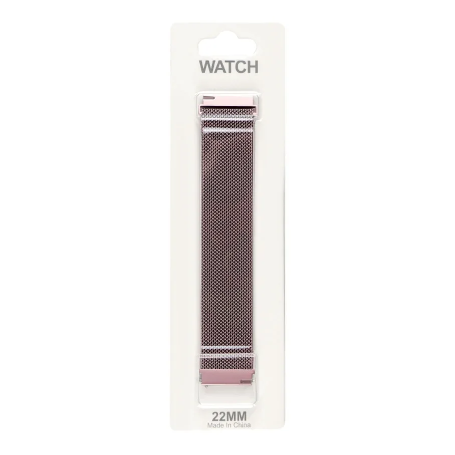 Ремінець Універс 22mm Milanese loop для Samsung/Amazfit/Huawei Pink