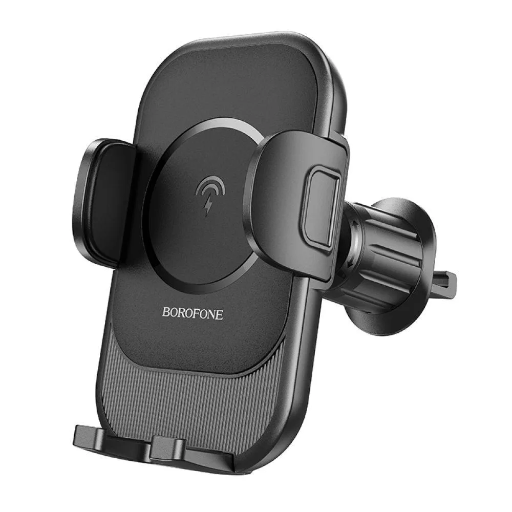 Тримач для телефона в автомобіль Borofone BH204 Blue Charm Wireless 15W Колір Чорний