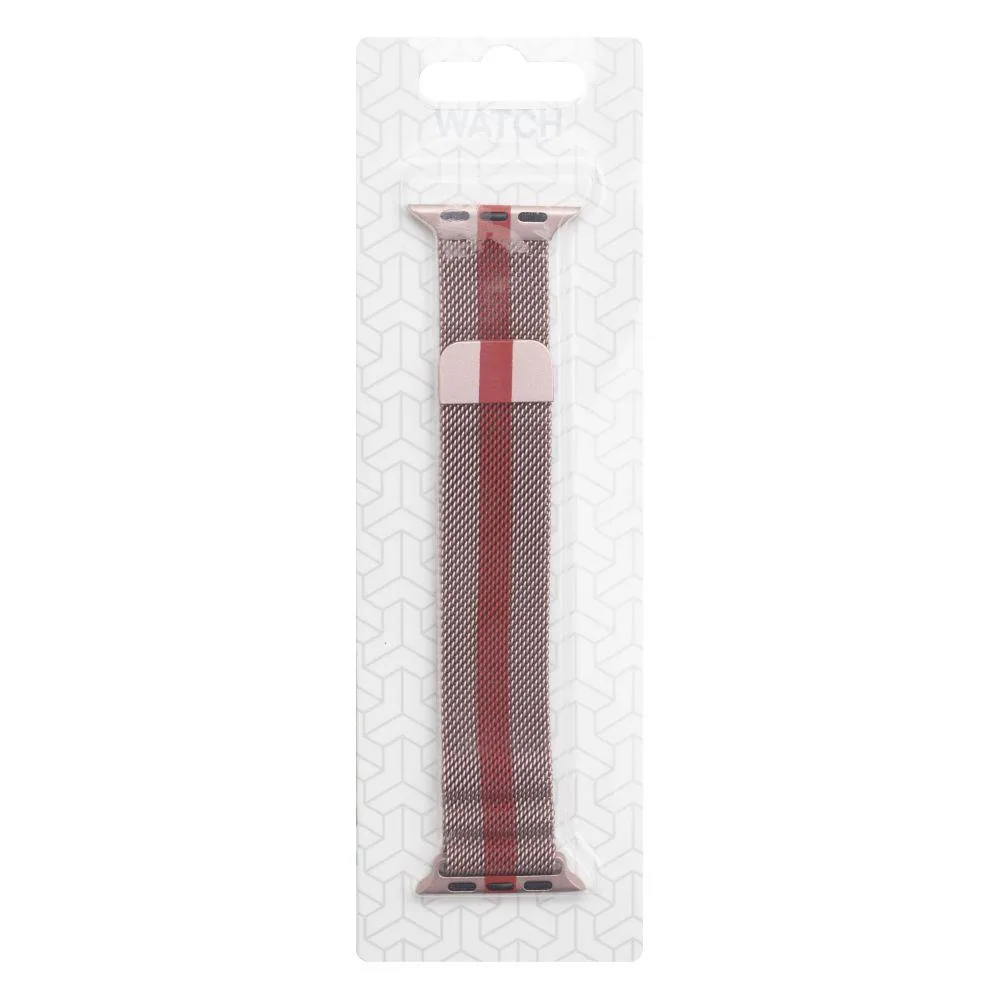 Ремінець для Apple Watch Milanese Loop 42/44/45/49 mm Line Колір Pink Red