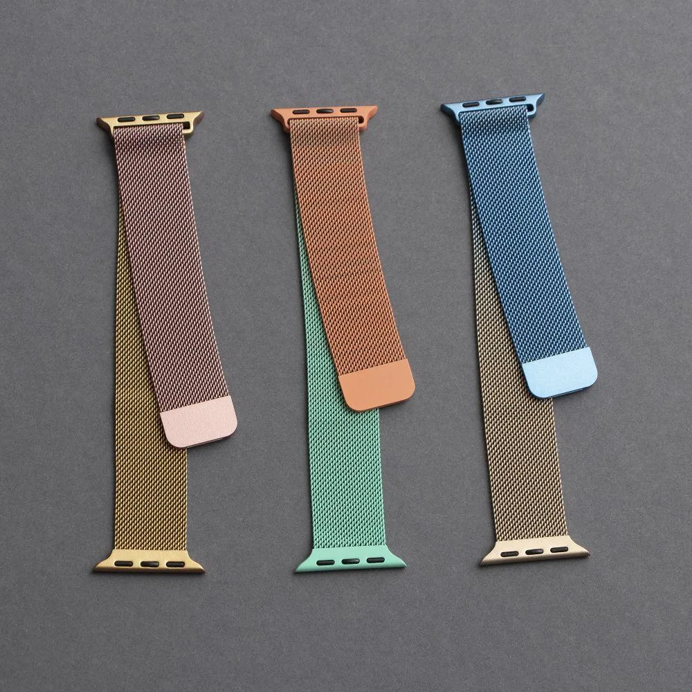Ремінець для Apple Watch Milanese Loop 42/44/45/49 mm Gradient Колір Blue Gold