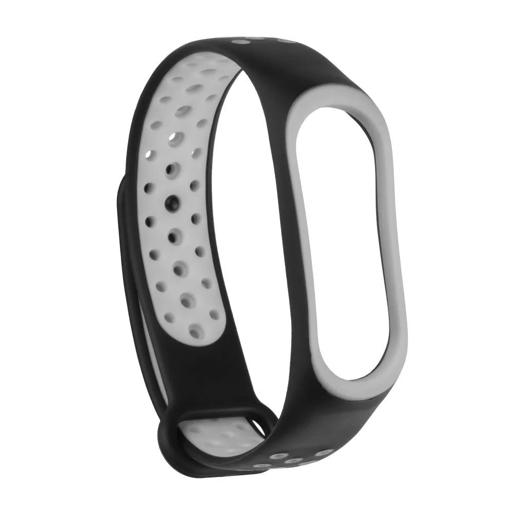 Ремінець для Xiaomi Mi Band 3 / 4 Nike Колір Чорно-сірий