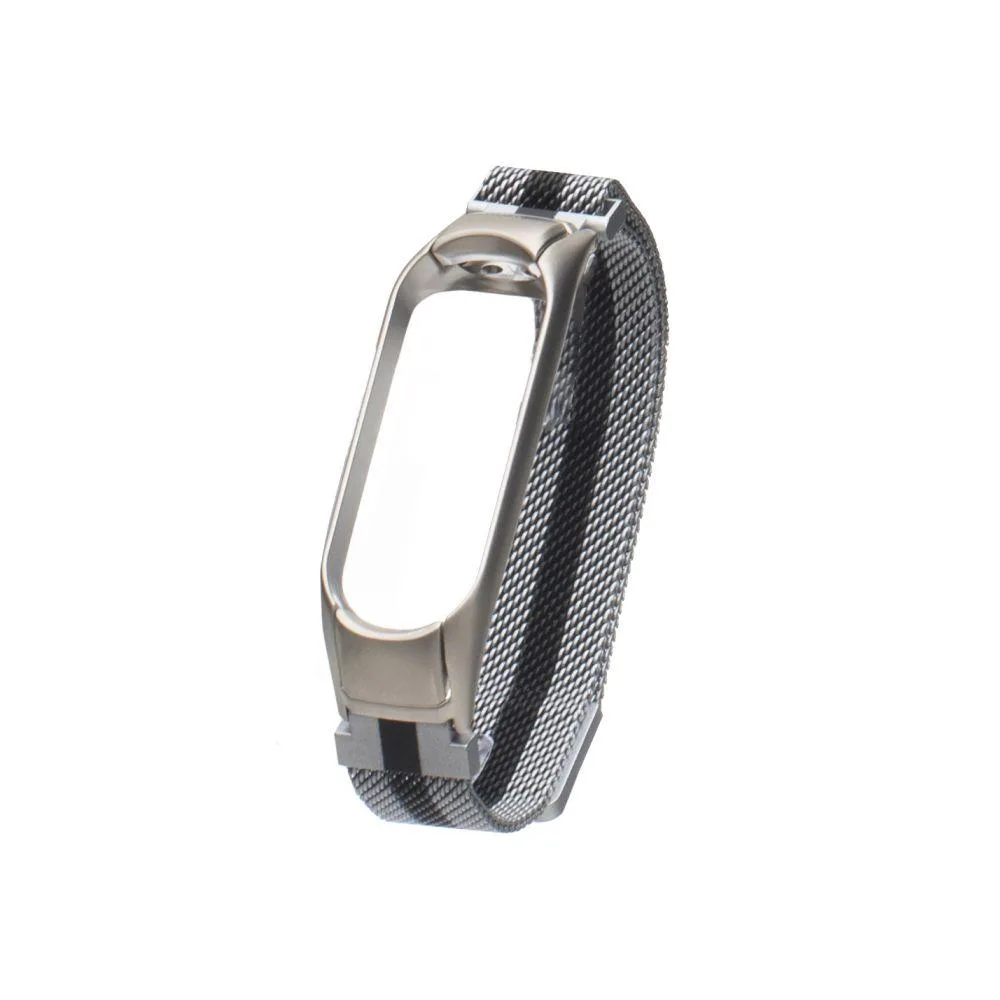 Ремінець для Xiaomi Mi Band 3 / 4 Milanese Loop Color Колір Чорно-Зелений