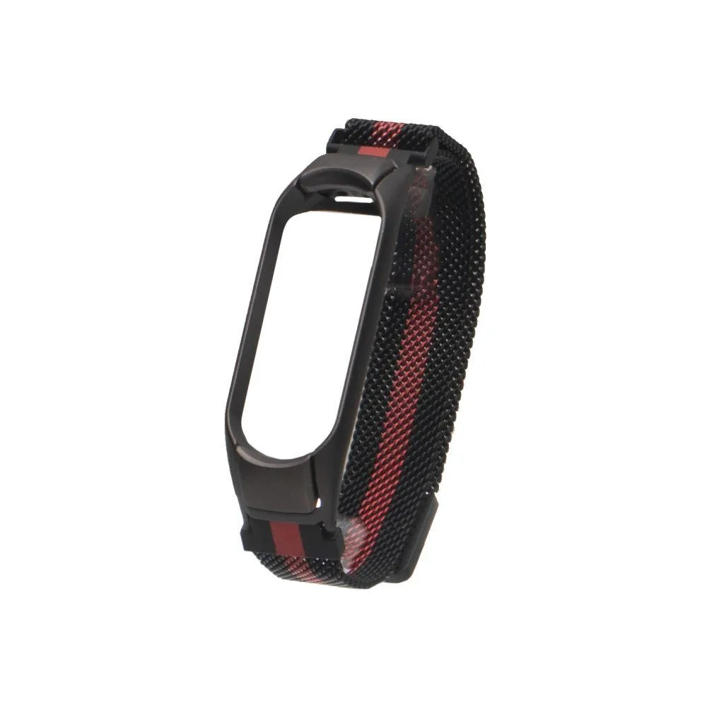 Ремінець для Xiaomi Mi Band 3 / 4 Milanese Loop Color Колір Чорно-Зелений