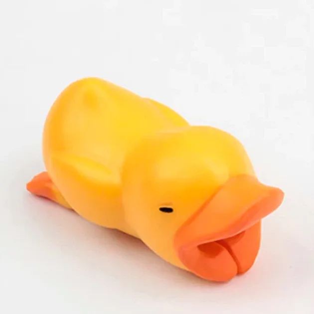 Захисний органайзер для кабелю AIR Animals Каченя для Type-C, Lightning та Micro USB, жовтий