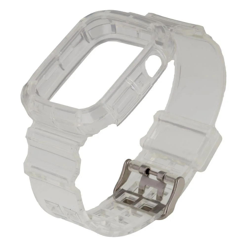Ремінець для Apple Watch Band Color Transparent + Protect Case 44mm Колір Fluorescent