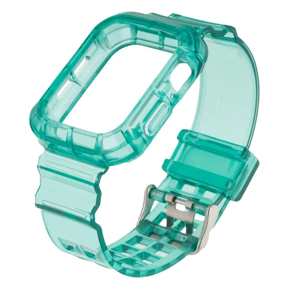 Ремінець для Apple Watch Band Color Transparent + Protect Case 44mm Колір Grey