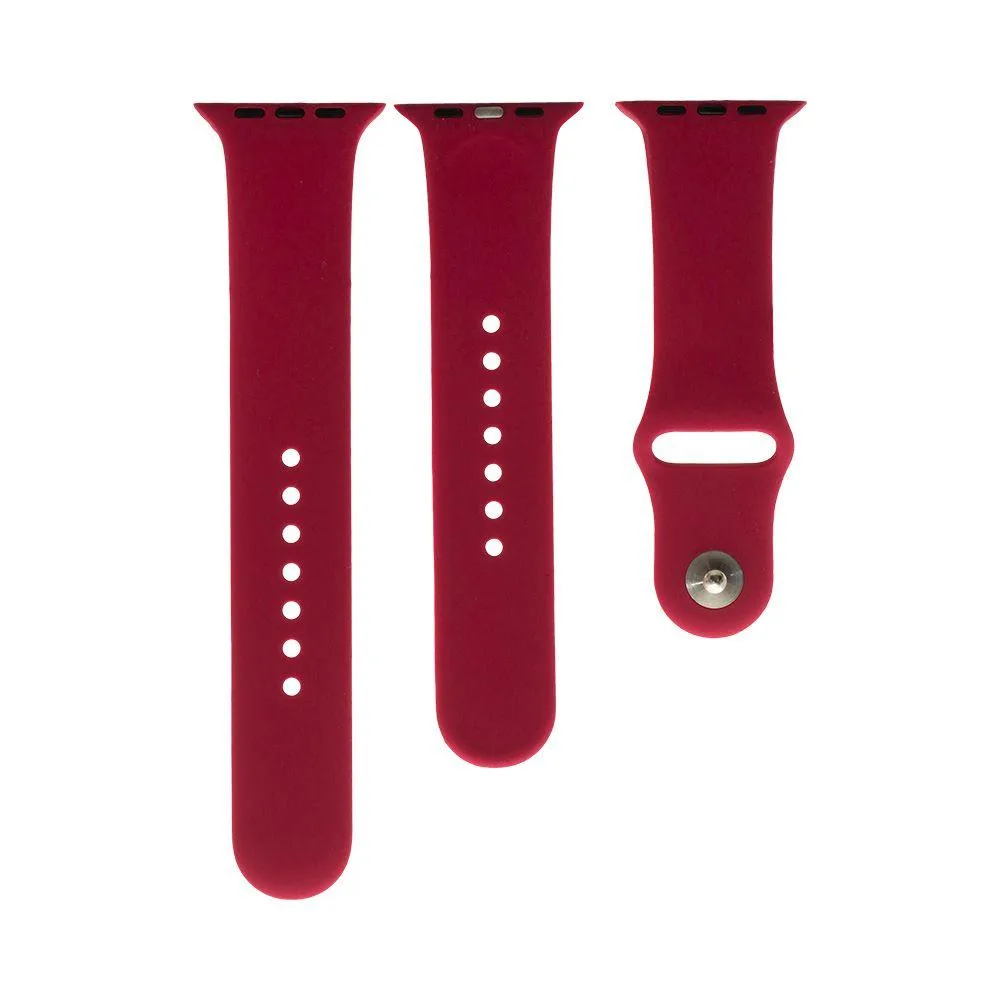 Ремінець для Apple Watch Band Silicone Two-Piece 38/40/41 mm Колір 32, Rose Red
