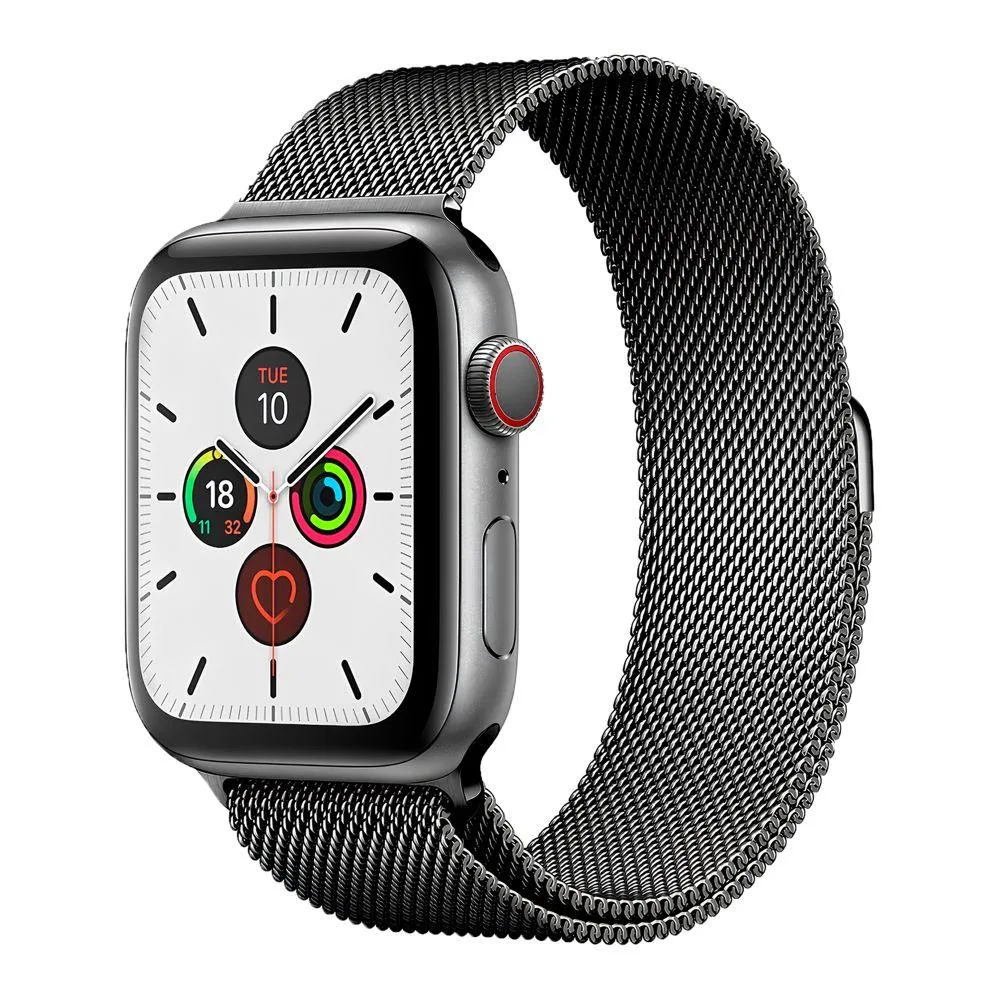 Ремінець для Apple Watch Milanese loop 38/40/41 mm Колір Чорно-Сірий