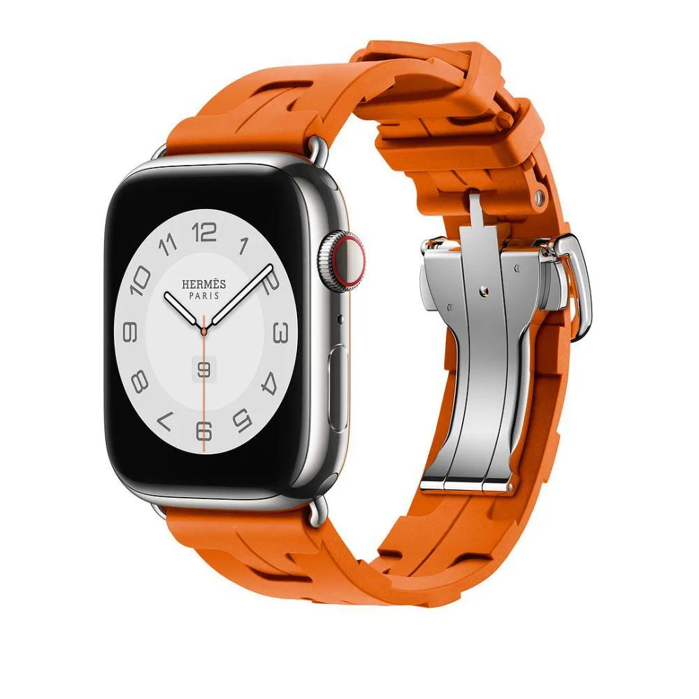Ремінець для Apple Watch Hermes 42/44/45/49 mm Колір Orange