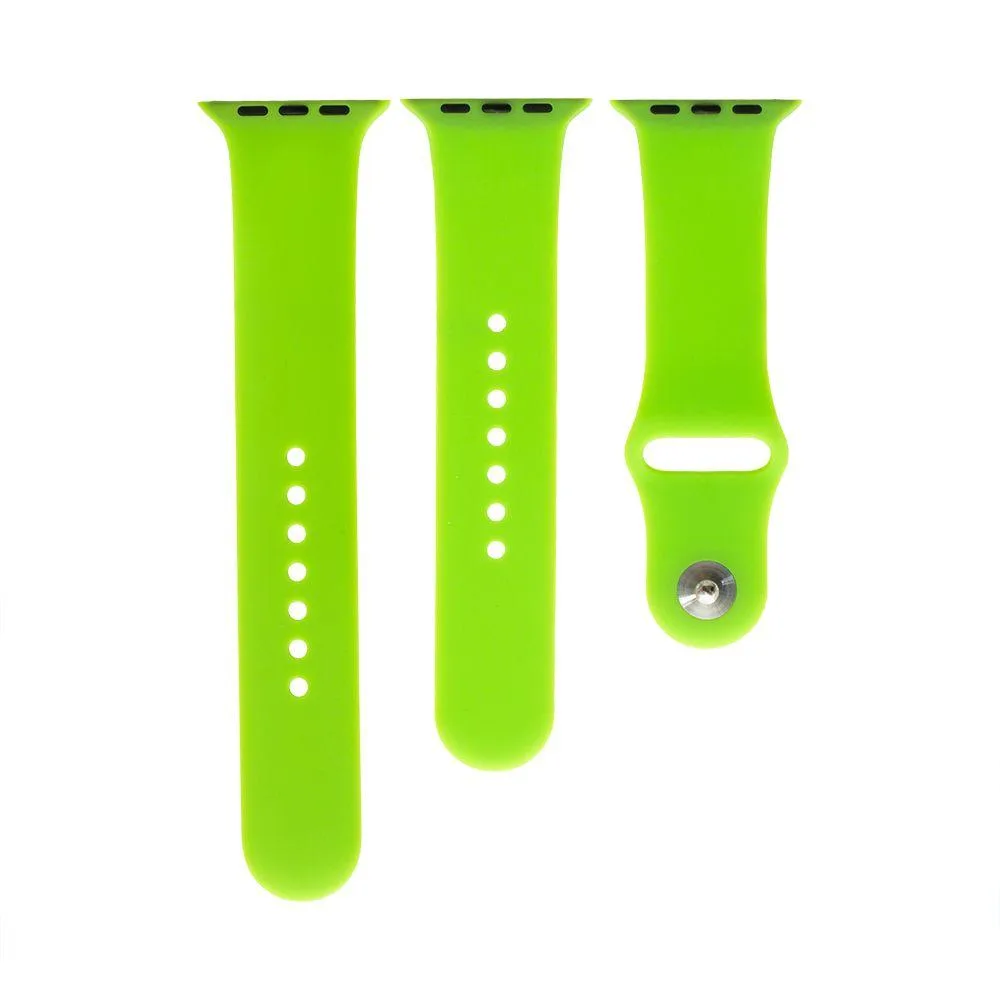 Ремінець для Apple Watch Band Silicone Two-Piece 42/44/45/49 mm Колір 04, Зелений