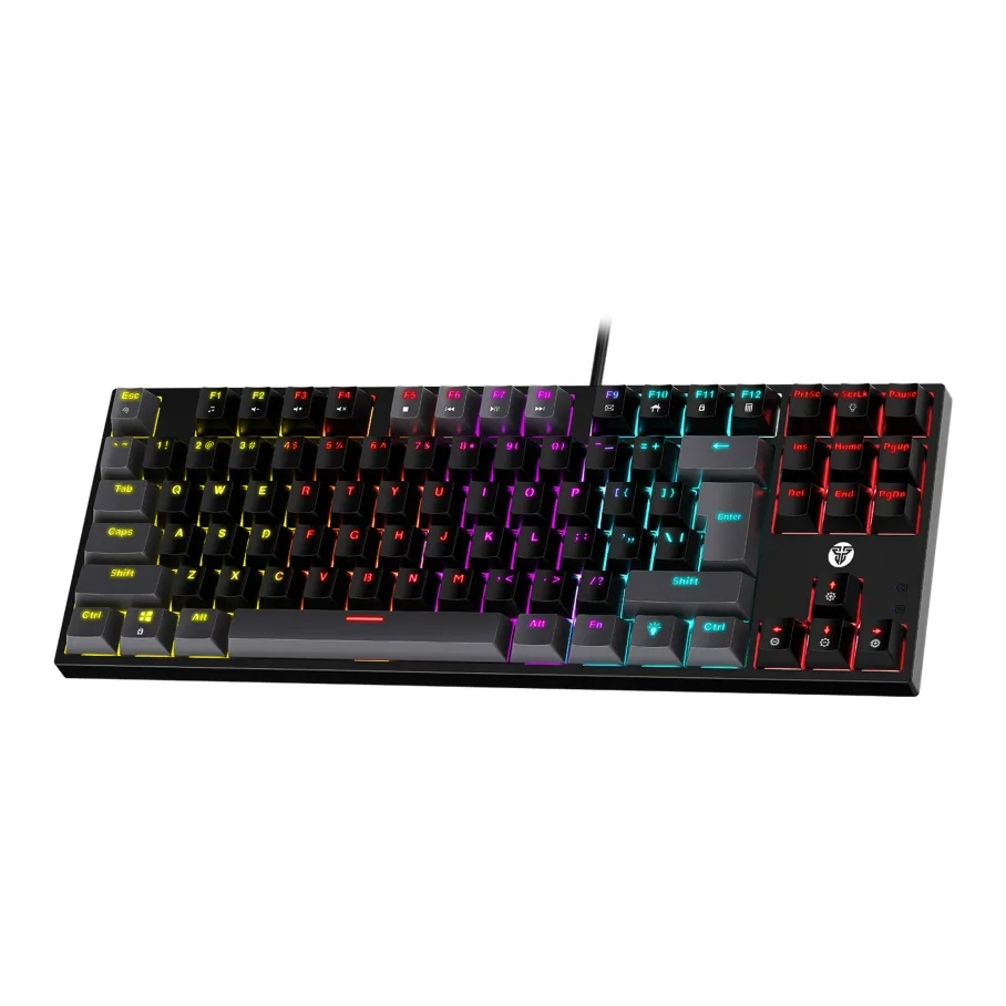Клавіатура Ігрова Fantech ATOM87 MK876V2 SUMI Blue Switch Чорний/Сiрий