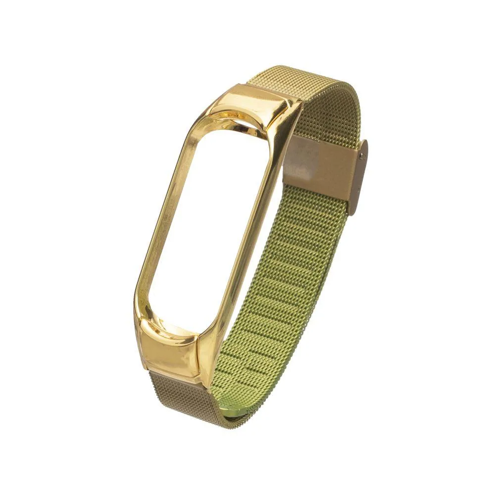 Ремінець для Xiaomi Mi Band 3 / 4 Milanese Loop Gradient Magnetic Колір 02, Оранжево-Зелений