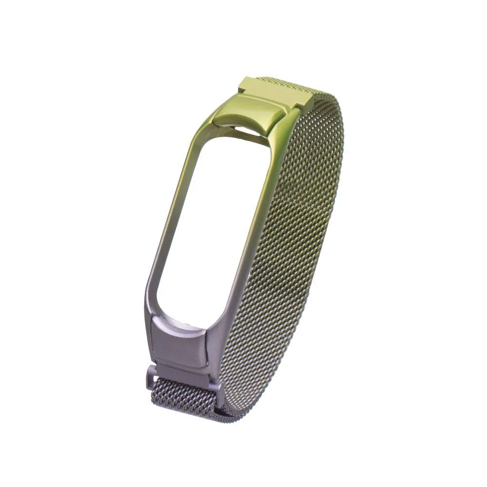 Ремінець для Xiaomi Mi Band 3 / 4 Milanese Loop Gradient Magnetic Колір 03, Фіолетово-Зелений