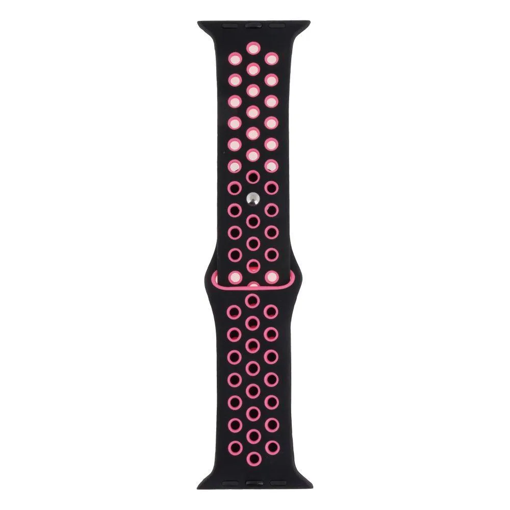 Ремінець для Apple Watch Band Silicone Nike + Protect Case 44/49 mm Колір Black Red