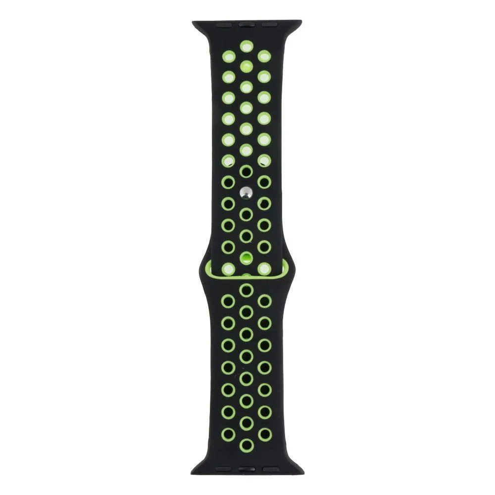 Ремінець для Apple Watch Band Silicone Nike + Protect Case 44/49 mm Колір Black Green