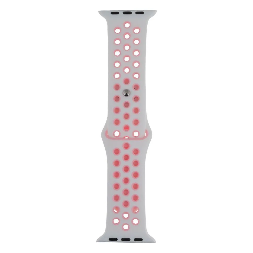 Ремінець для Apple Watch Band Silicone Nike + Protect Case 44/49 mm Колір White Rose