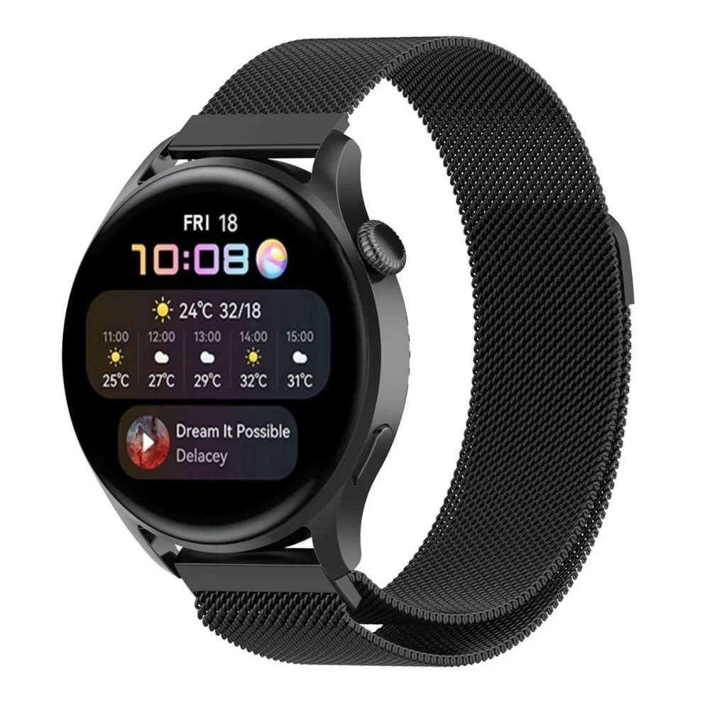 Ремінець Універс 22mm Milanese loop для Samsung/Amazfit/Huawei Колір Стальний