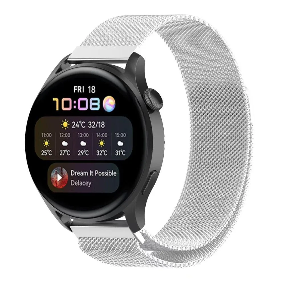 Ремінець Універс 22mm Milanese loop для Samsung/Amazfit/Huawei Колір Стальний
