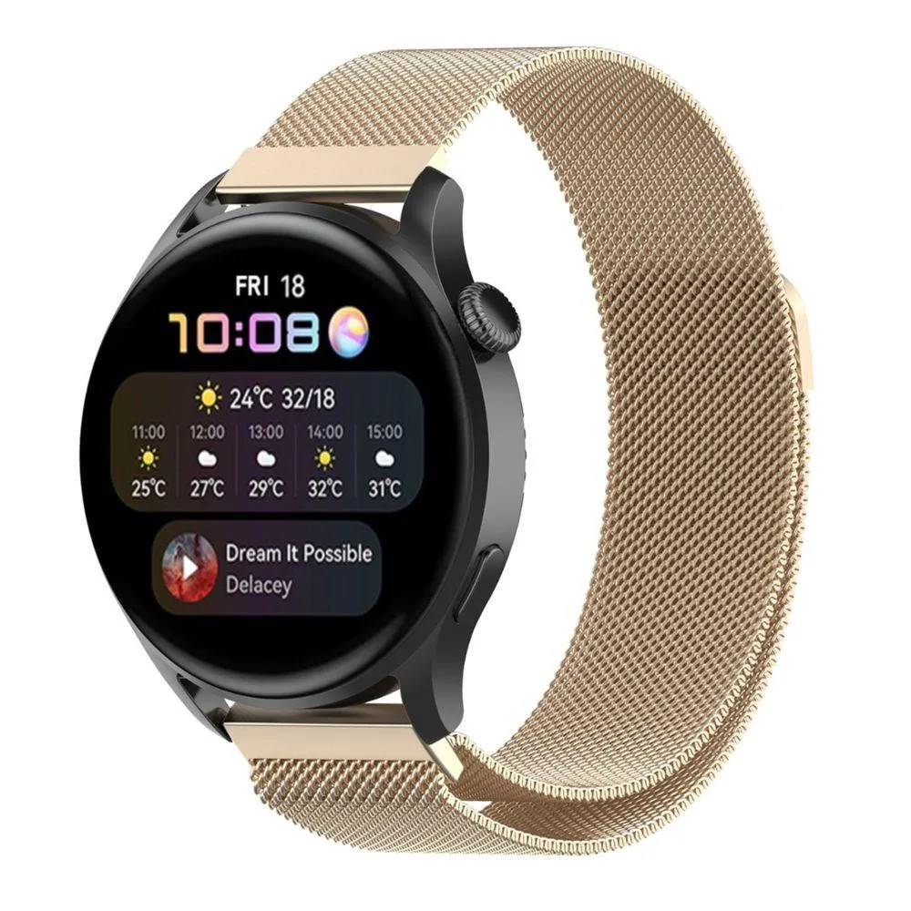 Ремінець Універс 22mm Milanese loop для Samsung/Amazfit/Huawei Колір Стальний