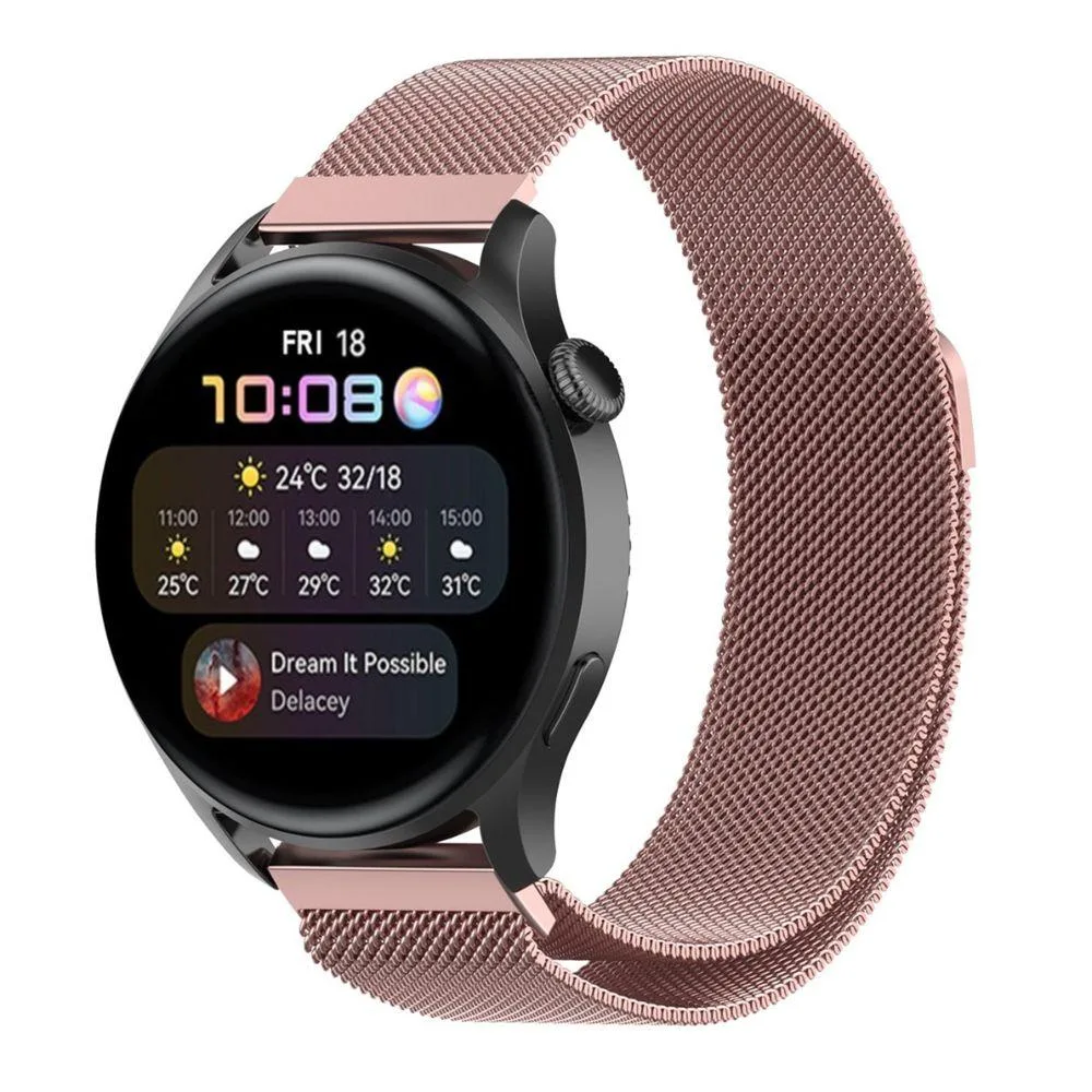 Ремінець Універс 22mm Milanese loop для Samsung/Amazfit/Huawei Колір Стальний
