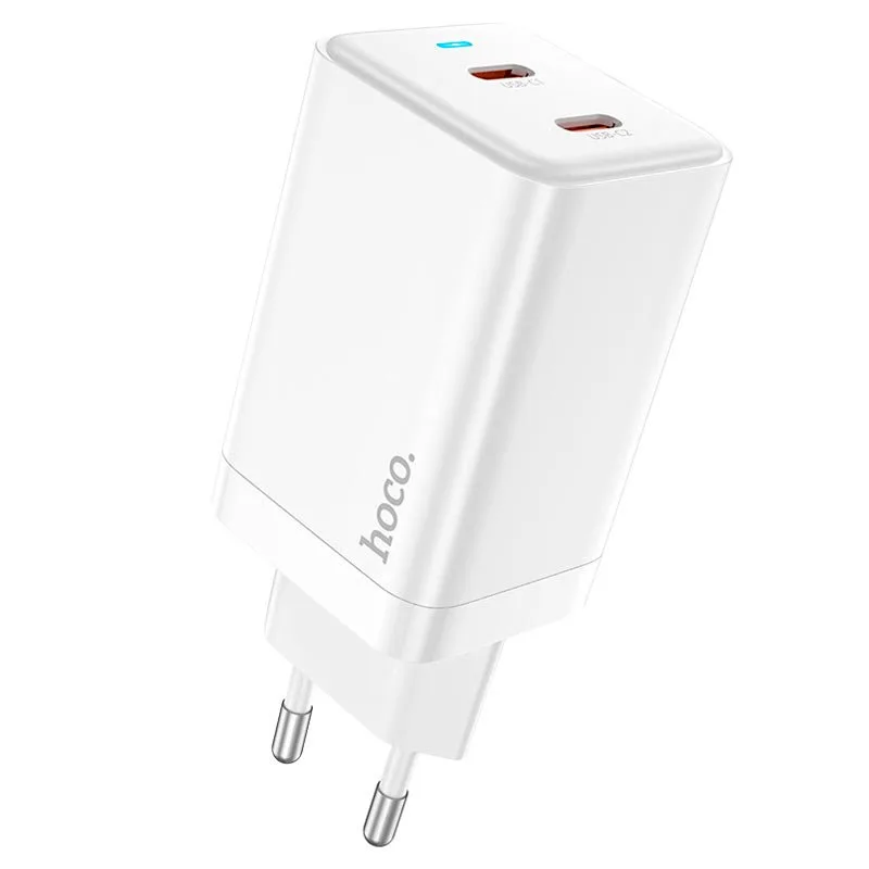 Мережевий Зарядний Пристрій Hoco N23 GAN Starlight PD45W Бiлий