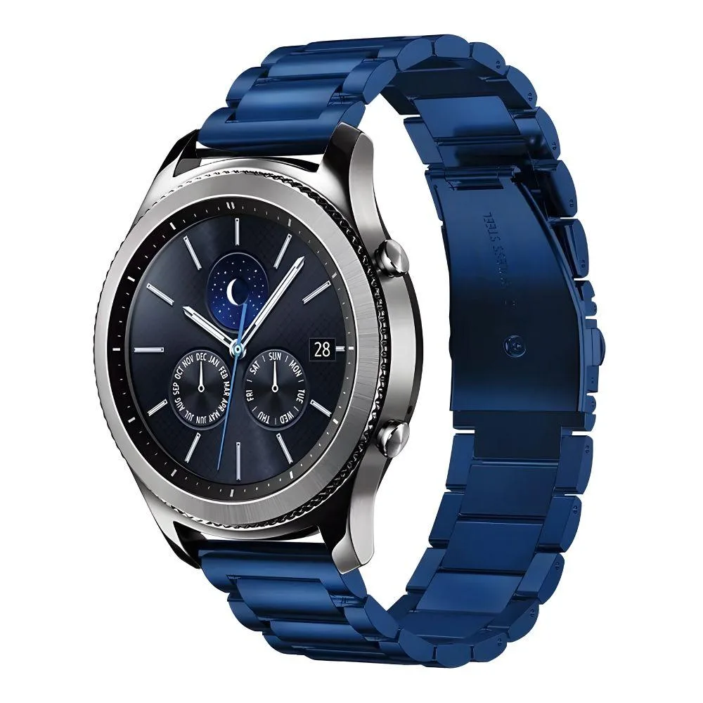 Ремінець Універс 22mm Stainless Steel для Samsung/Amazfit/Huawei Black