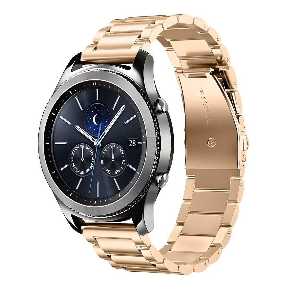 Ремінець Універс 22mm Stainless Steel для Samsung/Amazfit/Huawei Black