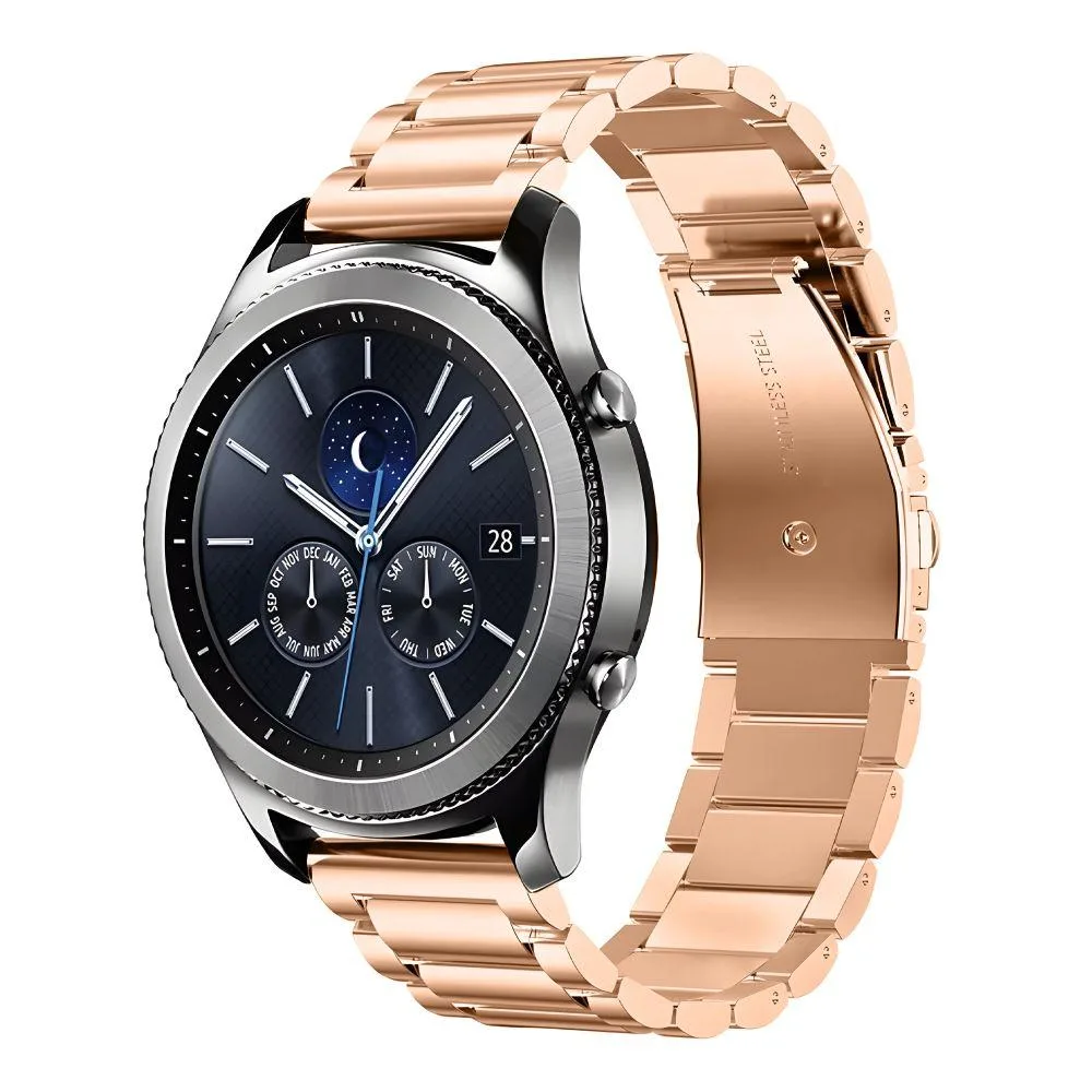 Ремінець Універс 22mm Stainless Steel для Samsung/Amazfit/Huawei Black