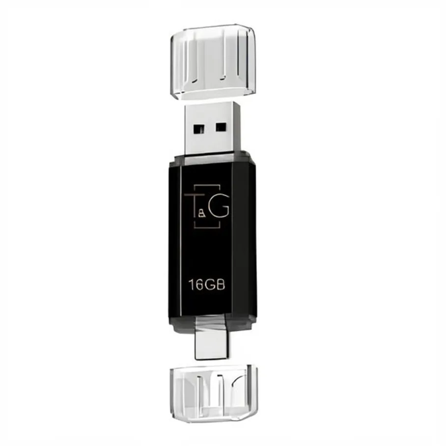 USB Flash Drive T&G 16gb USB/Type C 009 Чорний