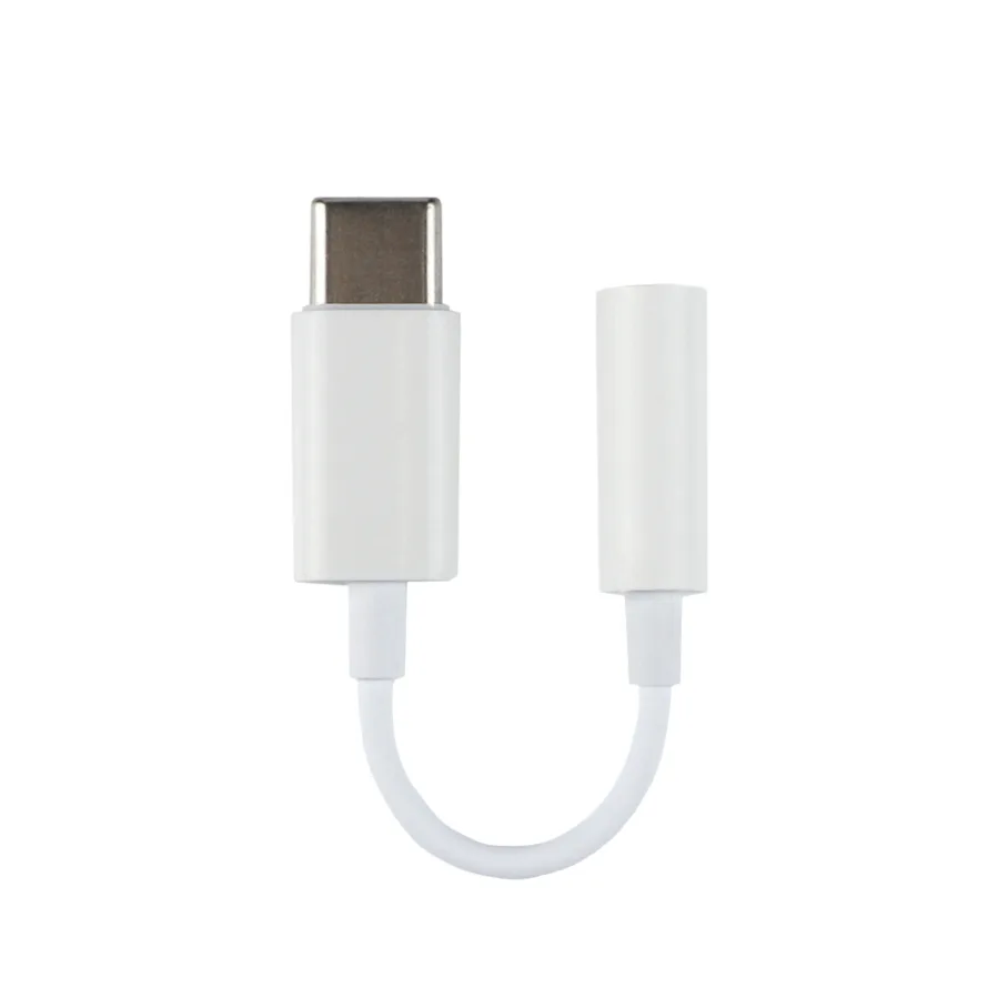 Кабель Aux для Apple Type-C to 3.5 Jack 1:1 Бiлий