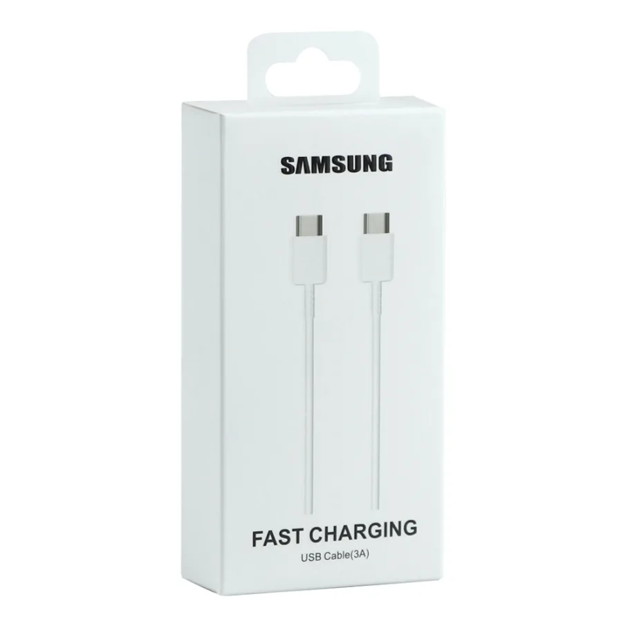 Кабель USB для Samsung Type-C to Type-C 60W 1:1 Бiлий